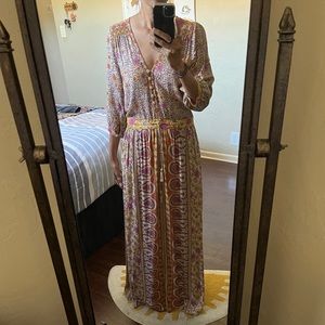 ⭐️ Trade for Vivharp ⭐️ Spell Gypsy Boho Blossom gown in saffron size XS